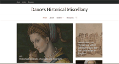 Desktop Screenshot of danceshistoricalmiscellany.com